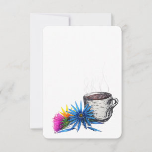 Koffie & Wilde Bloemen Notitiekaartje