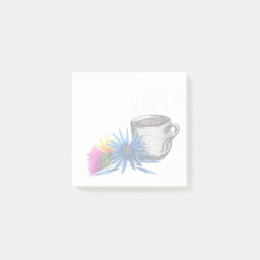 Koffie & Wilde Bloemen Post-it® Notes (Voorkant)