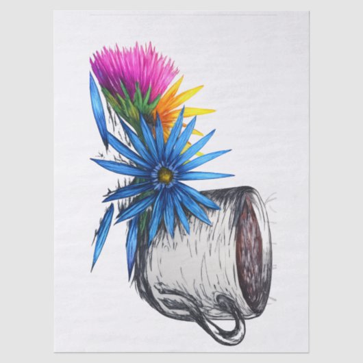 Koffie & Wilde Bloemen Tissuepapier (Voorkant)