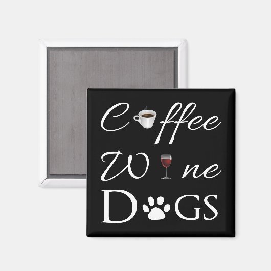 Koffie Wine Dogs Magnet (Voorkant / Achterkant)