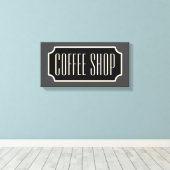 Koffie winkel teken Canvas Afdruk (Insitu (Houten vloer))