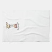 Koffie winkel thema gepersonaliseerde keuken handd theedoek (Horizontaal)