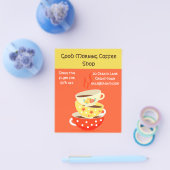 Koffie Winkelcafé-reclame Flyer (Enkel)