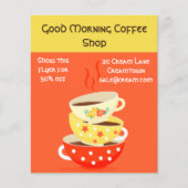 Koffie Winkelcafé-reclame Flyer (Voorkant)