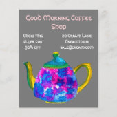 Koffie Winkelcafé reclame theepot Flyer (Voorkant)