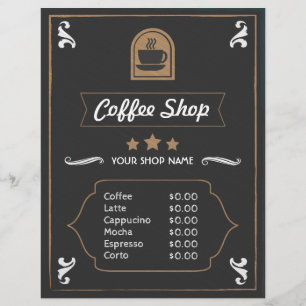 Koffie Winkelen foto's en menu-Kaart logo