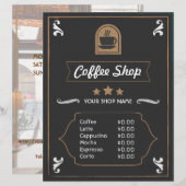 Koffie Winkelen foto's en menu-Kaart logo (Voorkant / Achterkant)