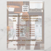 Koffie Winkelen foto's en menu-Kaart logo (Achterkant)