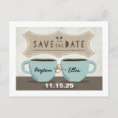 Koffie Winkelen Opslaan Datum Briefkaart (Voorkant)