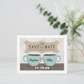 Koffie Winkelen Opslaan Datum Briefkaart (Staand voorkant)