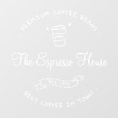 Koffie Winkelen professionele cafe Logo Boho Busin Raamsticker (Vel)
