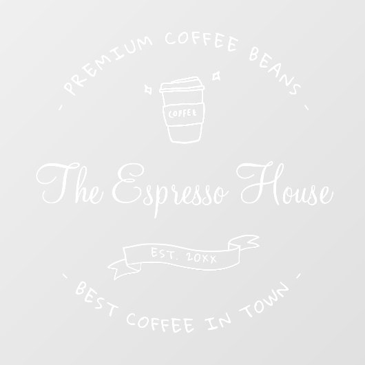Koffie Winkelen professionele cafe Logo Boho Busin Raamsticker (Vel)