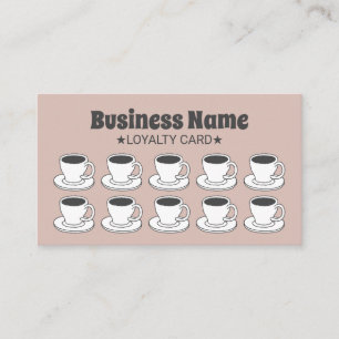 Koffie Winkelkoffie Kups Roze klantenlogo Klantenkaartje