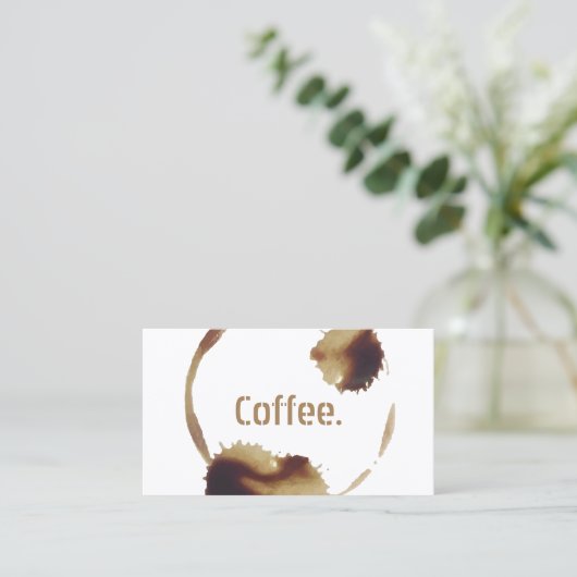 Koffie-winkelkoffiezetstrap Klantenkaartje (Staand voorkant)