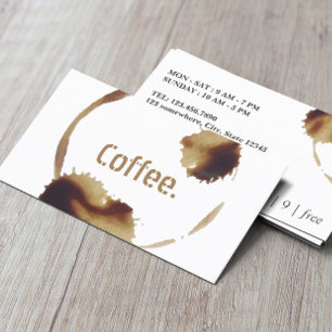 Koffie-winkelkoffiezetstrap Klantenkaartje