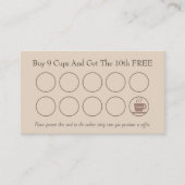 Koffie-winkellogo Klantenkaartje (Voorkant)