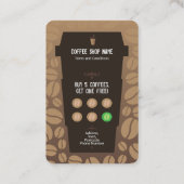 Koffie-winkellogo Klantenkaartje (Achterkant)