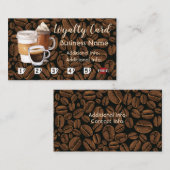 Koffie-winkellogo Klantenkaartje (Voorkant / Achterkant)