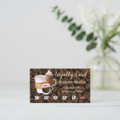 Koffie-winkellogo Klantenkaartje (Staand voorkant)