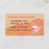 Koffie-winkelpeach-logo's Klantenkaartje (Achterkant)