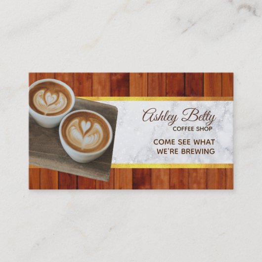 Koffie Winkelslogans Visitekaartjes (Voorkant)