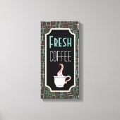 Koffie-winkelwand - Kunstbord Canvas Afdruk (Voorkant)