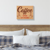 Koffie-winkelwand voor herdenking canvas afdruk (Insitu (Slaapkamer))