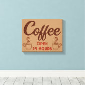 Koffie-winkelwand voor herdenking canvas afdruk (Insitu (Houten vloer))