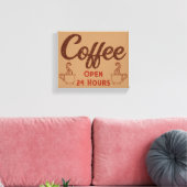 Koffie-winkelwand voor herdenking canvas afdruk (Insitu (Woonkamer))