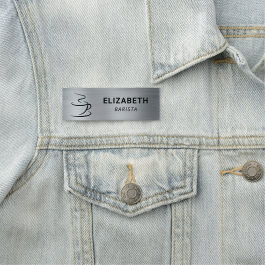 Koffie Winkelzilver Naamplaatje (In situ)