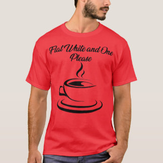 Koffie wit en één alsjeblieft geoptimaliseerd voor t-shirt