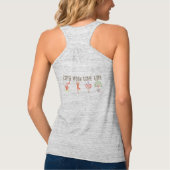 Koffie Yoga Love Life (Beide kanten) Tanktop (Achterkant)