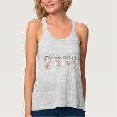 Koffie Yoga Love Life (Beide kanten) Tanktop (Voorkant)