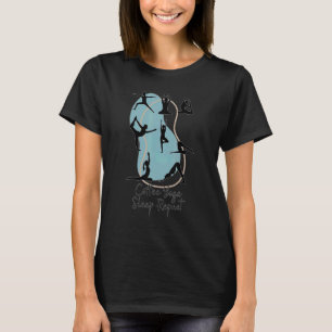 Koffie Yoga Slaap Herhaal T-shirt