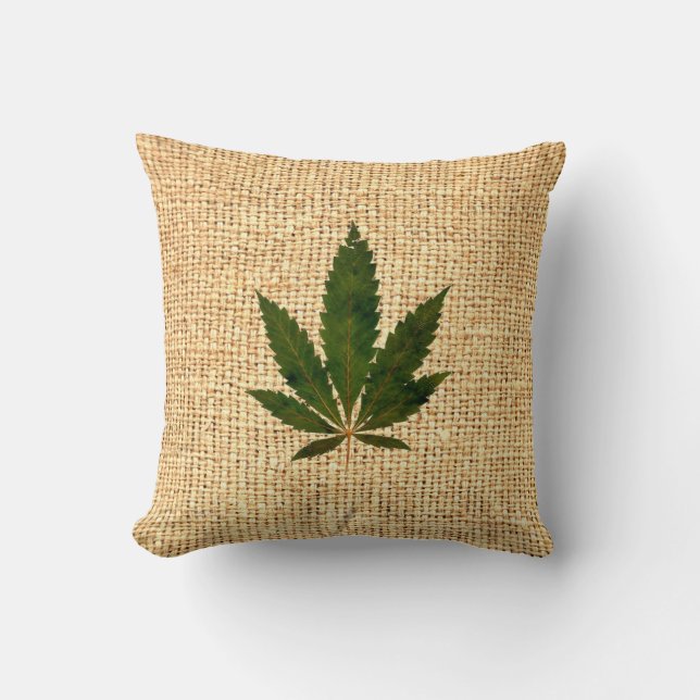 Koffie Zak Jute-look Kussen (Voorkant)