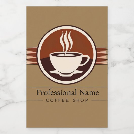 Koffie Zakelijk café espresso shop Wijn Etiket (Enkel label)