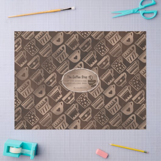 Koffie zakelijke Mokken in bekers Bruin Tissuepapier (Craft)