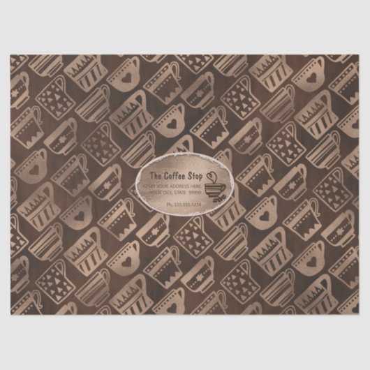 Koffie zakelijke Mokken in bekers Bruin Tissuepapier (Voorkant)