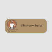 Koffie Zakelijke professionele café espresso winke Naamplaatje (Voorkant)