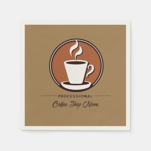 Koffie Zakelijke professionele café espresso winke Servet (Voorkant)