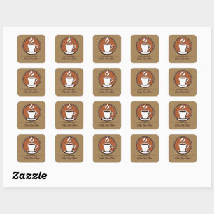 Koffie Zakelijke professionele café espresso winke Vierkante Sticker