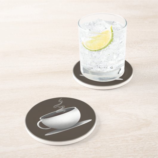 Koffie Zandsteen Onderzetter (Zijkant)