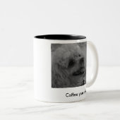 Koffie zeg je? tweekleurige koffiemok (Voorkant rechts)