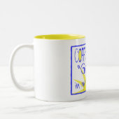 Koffie zet het "goed" in mijn ochtendMok Tweekleurige Koffiemok (Links)