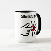 Koffie zet me aan mok (Voorkant rechts)