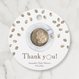 Koffie zetten Baby shower Bedankt  Bedankjes Labels