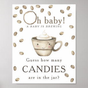 Koffie zetten - Hoeveel snoepjes zitten er in de p Poster