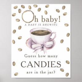Koffie zetten - Hoeveel snoepjes zitten er in de p Poster