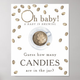 Koffie zetten - Hoeveel snoepjes zitten er in de p Poster