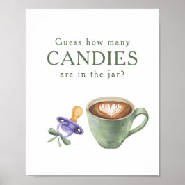 Koffie zetten - Hoeveel snoepjes zitten er in de p Poster